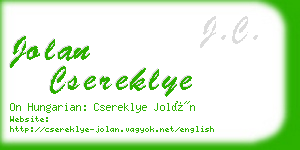 jolan csereklye business card